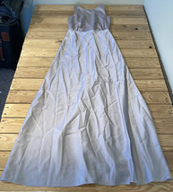 sachin babi NWT women’s silky sleeveless maxi dress Size 2 silver S6 - £142.42 GBP