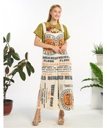 Flour Sack Gold Medal Overalls W/ Straps Hippie Cottage Core Boho Size L... - €105,96 EUR