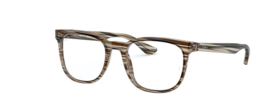 RAY-BAN Ray Ban RB5369 Eyeglass Frames Striped Brown And Grey - £143.04 GBP