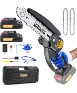 Cordless Mini Chainsaw, 6-INCH Electric Power Chainsaw, Battery Powered ... - $48.99