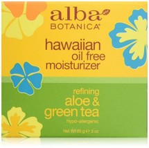 NEW Alba Botanica Refining Aloe &amp; Green Tea Hawaiian Oil-Free Moisturizer 3 Oz - £16.90 GBP