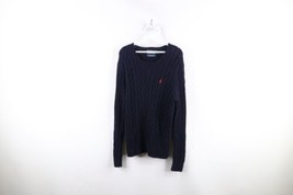 Vintage 90s Ralph Lauren Womens XL Distressed Hand Knit Cashmere Blend Sweater - £39.52 GBP