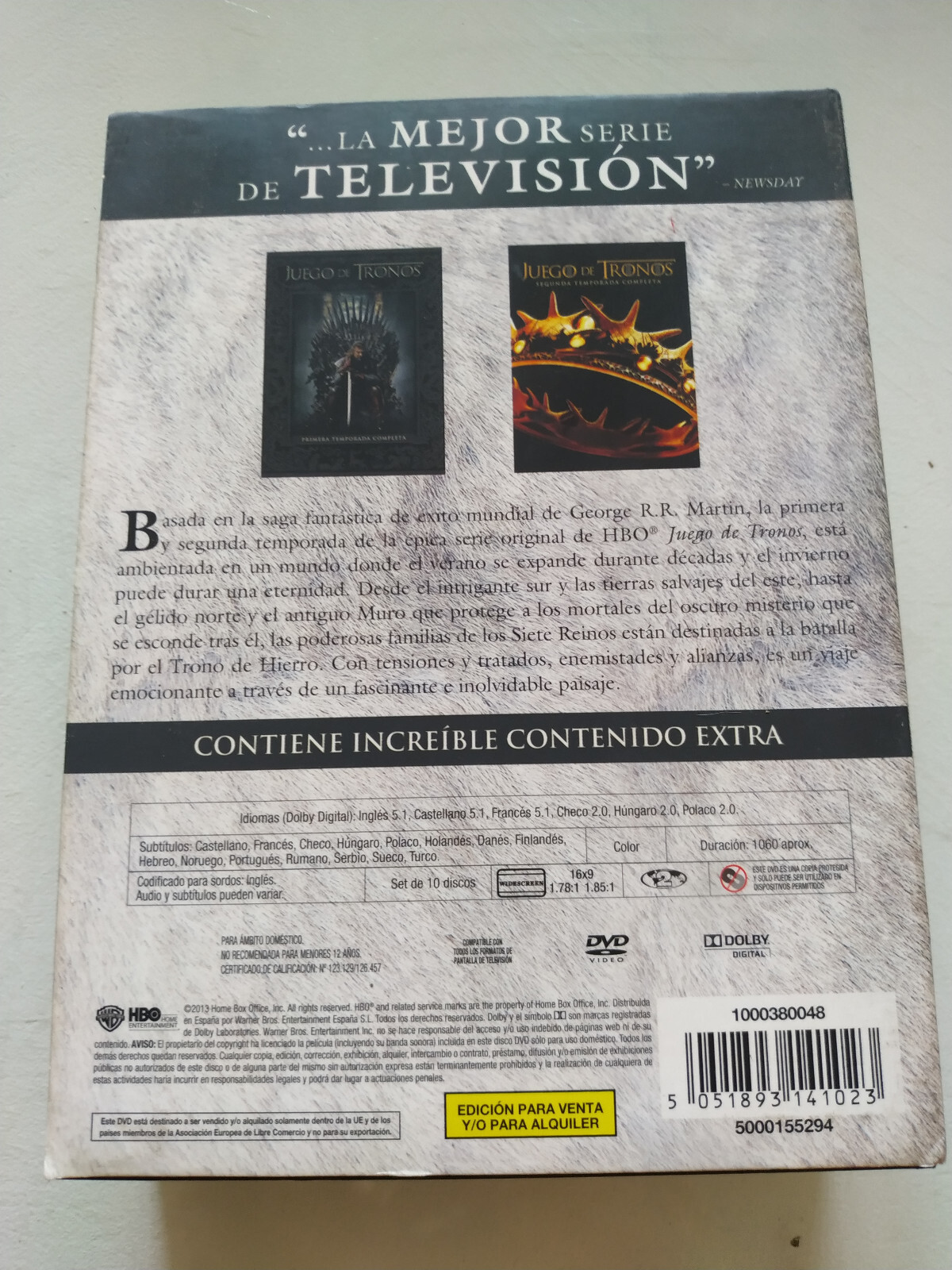 Juego de tronos Saisons 1 Y 2 Complètes HBO 2013 - DVD Espagnol Anglais Item image 2