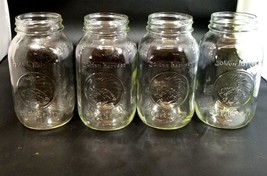 Golden Harvest Quart Mason Canning Jars Lot of 4 - £35.02 GBP