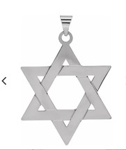 Traditional Sterling Silver Star of David Pendant - £53.07 GBP