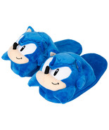 Sonic The Hedgehog 3D Face Plush Slippers Blue - £35.37 GBP