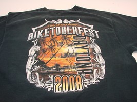 Harley Davidson Biketoberfest Daytona Beach Florida 2008 Black XL Tee Vintage  - $11.39