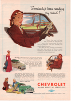 1940&#39;s somebodys been reading my mind chevrolet  print ad fc2 - £12.11 GBP