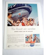 1950 Ad United Air Lines Finest Air Service Between Hawaii &amp; the Mainland - $167.71 MXN