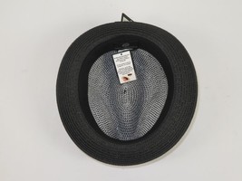 Men's Bently Soft Fedora Briad Straw Hat Stingy Brim Gino Gi210 Black White image 5