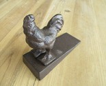 Cast Iron ROOSTER CHICKEN Door Stop Stopper Country Farmhouse Rustic Doo... - £17.55 GBP