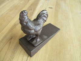 Cast Iron ROOSTER CHICKEN Door Stop Stopper Country Farmhouse Rustic Doo... - $21.99