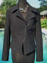 Cache Black Textured Lined Suit Jacket Top NWT Sz 6/8/10/12 M/L Stretch ... - $75.20