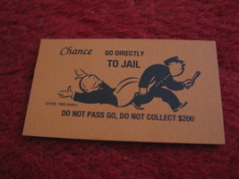 2004 Monopoly Board Game Piece: Go To Jail Chance Card - £0.79 GBP