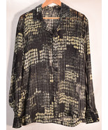 Zara Womens Snake Print LS Button Down Top M NWT - $54.33 CAD