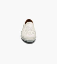 Stacy Adams Ithaca Moc Toe Slip On Men's Shoes White 25656-100 image 3