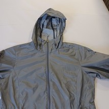 Columbia Jacket Women's Small Gray Hooded Lightweight Lined Full Zip Windbreaker image 13