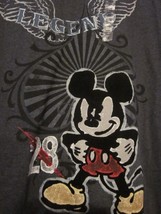 NWT - DISNEY&#39;S MICKEY MOUSE &quot;LEGEND&quot; Adult Size 2XL Dark Gray Short Slee... - £14.93 GBP