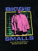 Biggie Smalls AKA The Notorious B.I.G Brooklyn New York Black T Shirt Large Neon - £17.13 GBP