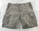 Unionbay Cargo Shorts Mens 40 Grey Above Knee Pockets Zip Fly Cotton Blend - £15.54 GBP