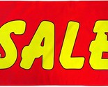 SALE Flag Banner 3x5 ft Advertising Sign Yellow on Red Store Business Pr... - $17.99
