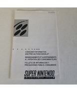 Super Nintendo Consumer Information and Precautions Booklet - SNES - $73.10 MXN
