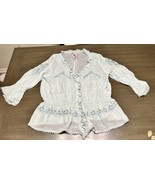 Johnny Was Georgette Lace Button Front Blouse Cardigan Womens Size M - £46.91 GBP