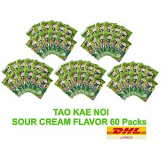 60 X Tao Kae Noi Seaweed Snack Big Sheets Sour Cream & Onion Flavor - $34.60