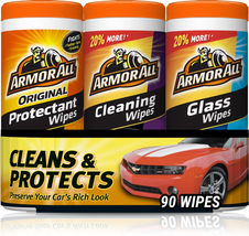 Protectant, Glass and Cleaning Wipes, Wipes for Car Interior and Car Exterior, 3 - £12.92 GBP