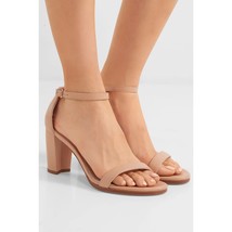 Stuart Weitzman Nearlynude Strap Leather Sandals Size 12 - £127.76 GBP