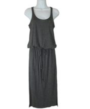 Lole Sun Dress Maxi Belted Drawstring Gray Long Side Slits Jersey Womens... - £10.27 GBP