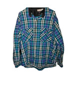 Field &amp; Stream Mens XL Shacket Aqua 100% CottonFlannel Shirt Jacket Heav... - $42.95 CAD