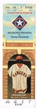 1994 Texas Rangers Opening Day Full Unused Ticket Inaugural Game At The Ballpark - £190.57 GBP