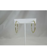 Vintage Goldtone Hoop Pierced Earrings 50079 Gold Tone - £9.48 GBP