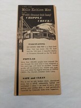 Mollie Kathleen Mine Cripple Creek Colorado 1966 Travel Brochure - £13.77 GBP