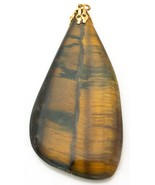 NATURAL FLAT POLISHED PREHISTORIC PETRIFIED WOOD NECKLACE PENDANT GEMSTONE - €5,97 EUR
