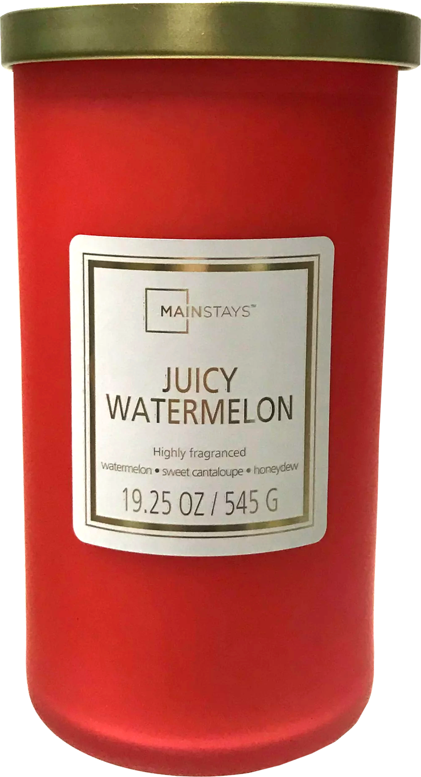 Primary image for Mainstays 19oz Frosted Jar Scented Candle [Juicy Watermelon]