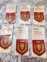New Lot of 6 WRIGHTS Crested Eagle Patch Appliques Imperial Red and Gold - $301.74 MXN