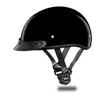 Daytona Helmet SKULL CAP JR-HI-GLOSS BLACK DOT Motorcycle Helmet CD1-A - £63.66 GBP