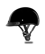 Daytona Helmet SKULL CAP JR-HI-GLOSS BLACK DOT Motorcycle Helmet CD1-A - £64.87 GBP
