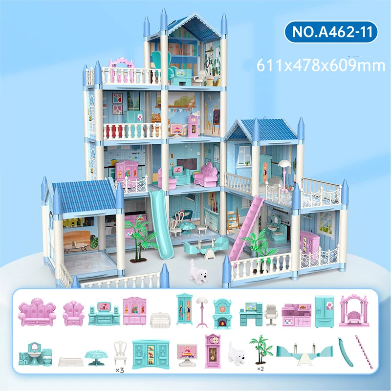 DIY 3D Cottage Lighting Villa Model Montessori Assembled Puzzle Large Size Doll - £20.31 GBP+