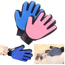 Cat Grooming Glove Hair Remover Rubber Gloves Deshedding Brush Comb Glove Pet Do - £9.52 GBP+