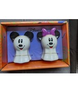 NWT Disney Mickey Mouse &amp; Minnie Mouse Ghost Halloween Ceramic Salt Pepp... - $36.00