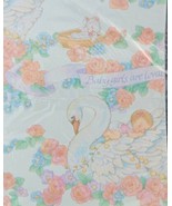 Vintage American Greetings Pink Baby Girl Birthday Shower Gift Wrap Pape... - £7.82 GBP