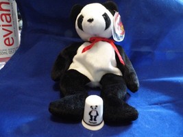 Ty Beanie Bear &quot;FORTUNE&quot;  and Fine Bone China Thimble - $27.54