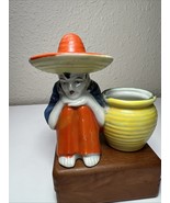 Vintage Mexican Man W/Urn Figure Toothpick Holder Planter  Occupied Japa... - €12,93 EUR
