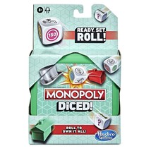 MONOPOLY Diced Game, Easy to Learn Game, Quick Game, Portable Travel Boa... - £18.17 GBP