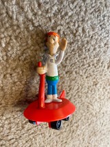 George Jetson on Red Space Glider Vehicle Wendy&#39;s Premium 1990 - £2.75 GBP