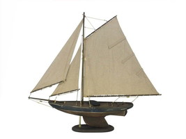 Wooden Rustic Newport Sloop Model Sailboat Decoration 30&quot;&quot; - £88.28 GBP