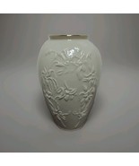VTG Lenox 7.5&quot; Ivory Porcelain Masterpiece Vase w 24K Gold Detail Mint C... - $18.90